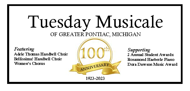Tuesday Musicale 100th Anniversary